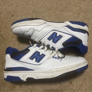 New Balance 550 White and Blue Sneakers